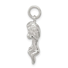 Sterling Silver Polished Full Angel Figure 3-D Pendant QC8412