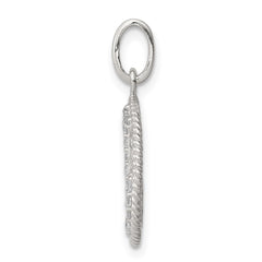 Sterling Silver Rhodium-plated Polished CZ Anchor Pendant QC8997