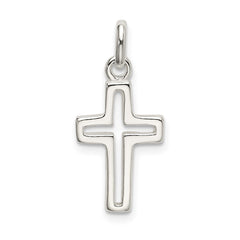 Sterling Silver Cut-out Cross Charm QC9026