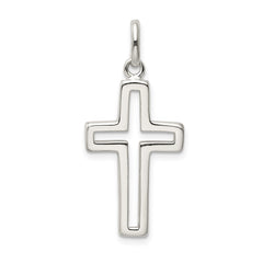 Sterling Silver Cut-out Cross Charm QC9028
