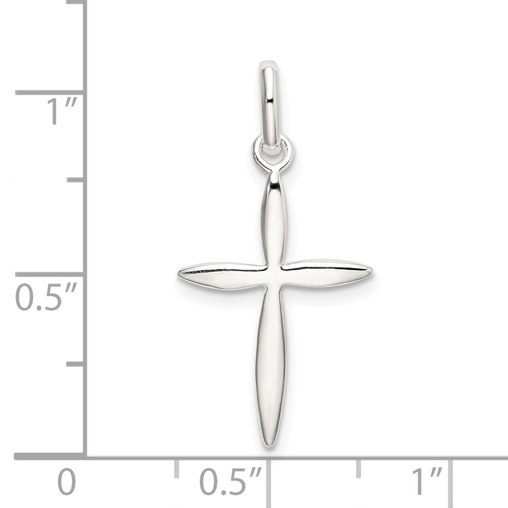 Sterling Silver Polished Passion Cross Charm QC9029