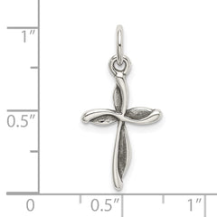 Sterling Silver Antiqued Passion Cross Charm QC9030
