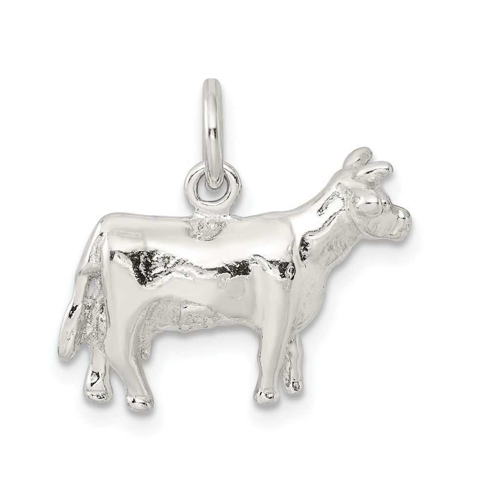 Sterling Silver Cow Charm QC904