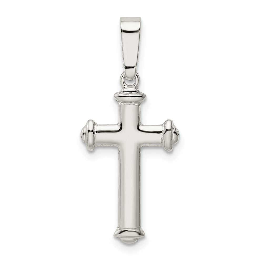 Sterling Silver Polished Cross Pendant QC9045
