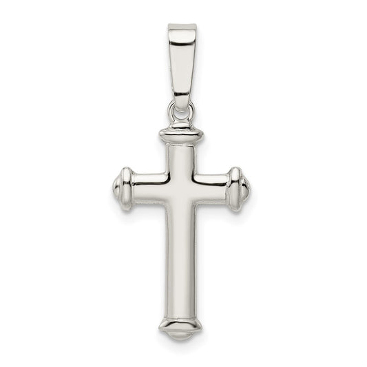 Sterling Silver Polished Cross Pendant QC9045