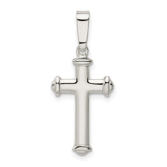 Sterling Silver Polished Cross Pendant QC9045