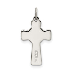 Sterling Silver Polished and Textured Celtic Cross Pendant QC9054