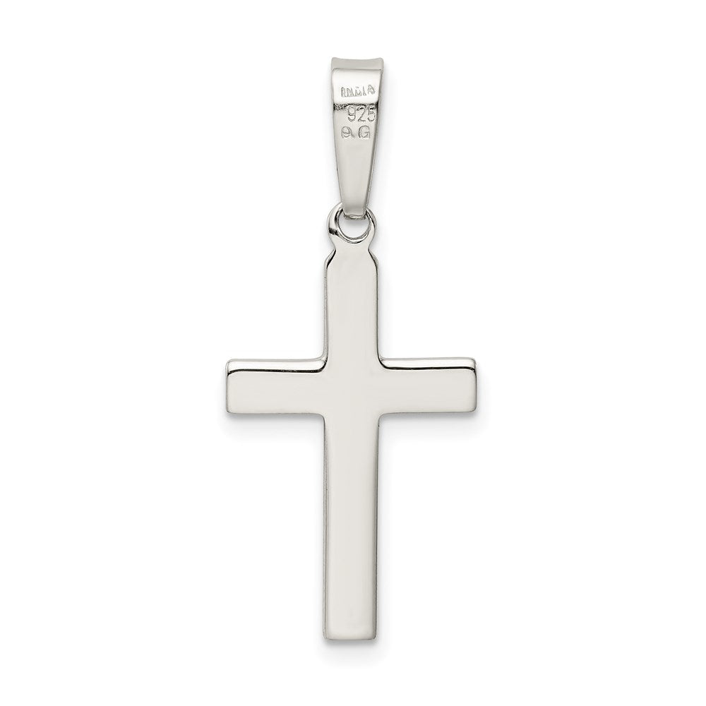 Sterling Silver Polished D/C Cross Pendant QC9056