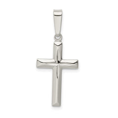 Sterling Silver Polished D/C Cross Pendant QC9056