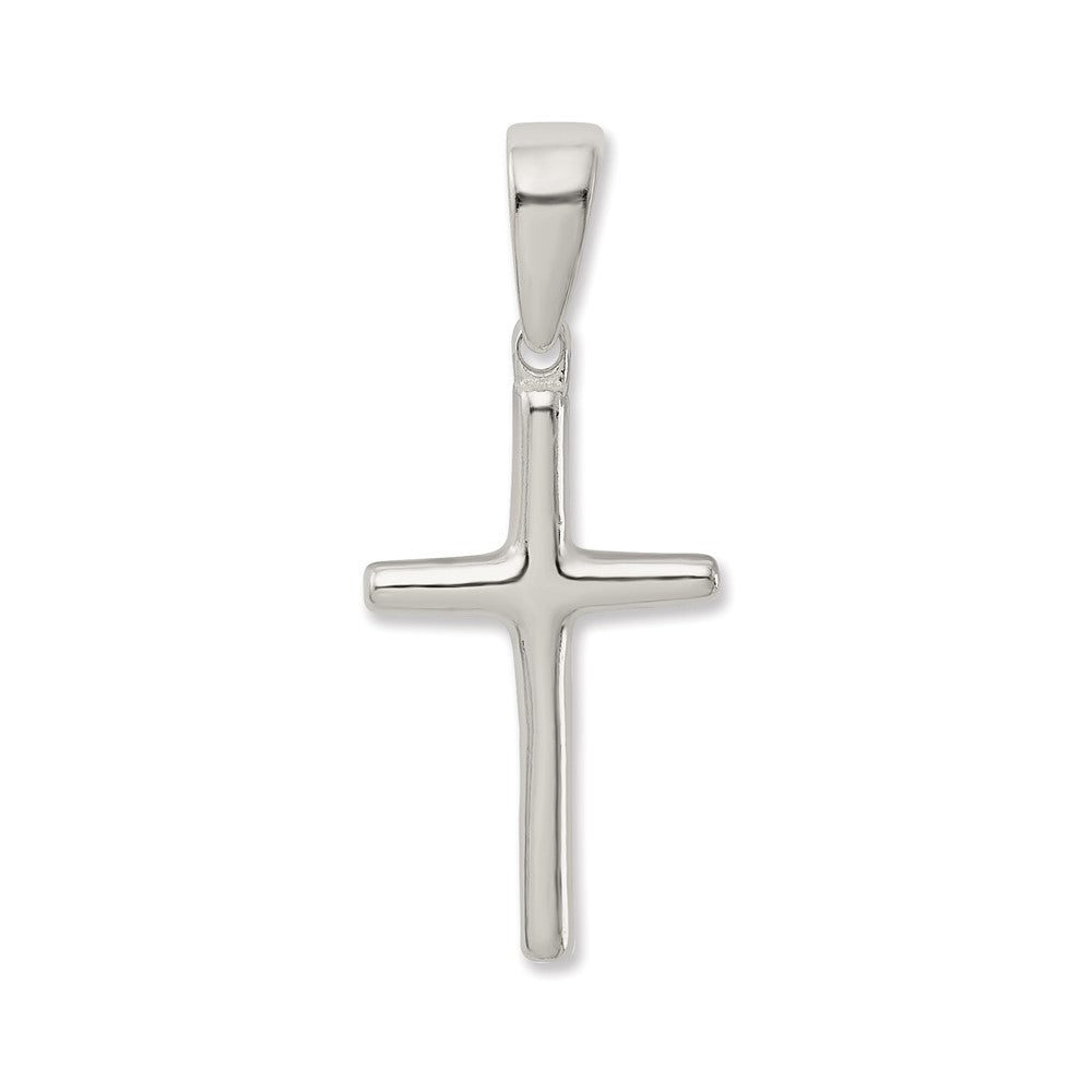 Sterling Silver Polished Cross Pendant QC9058