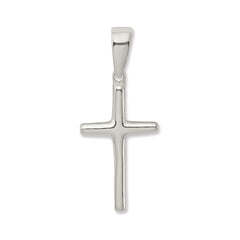 Sterling Silver Polished Cross Pendant QC9058