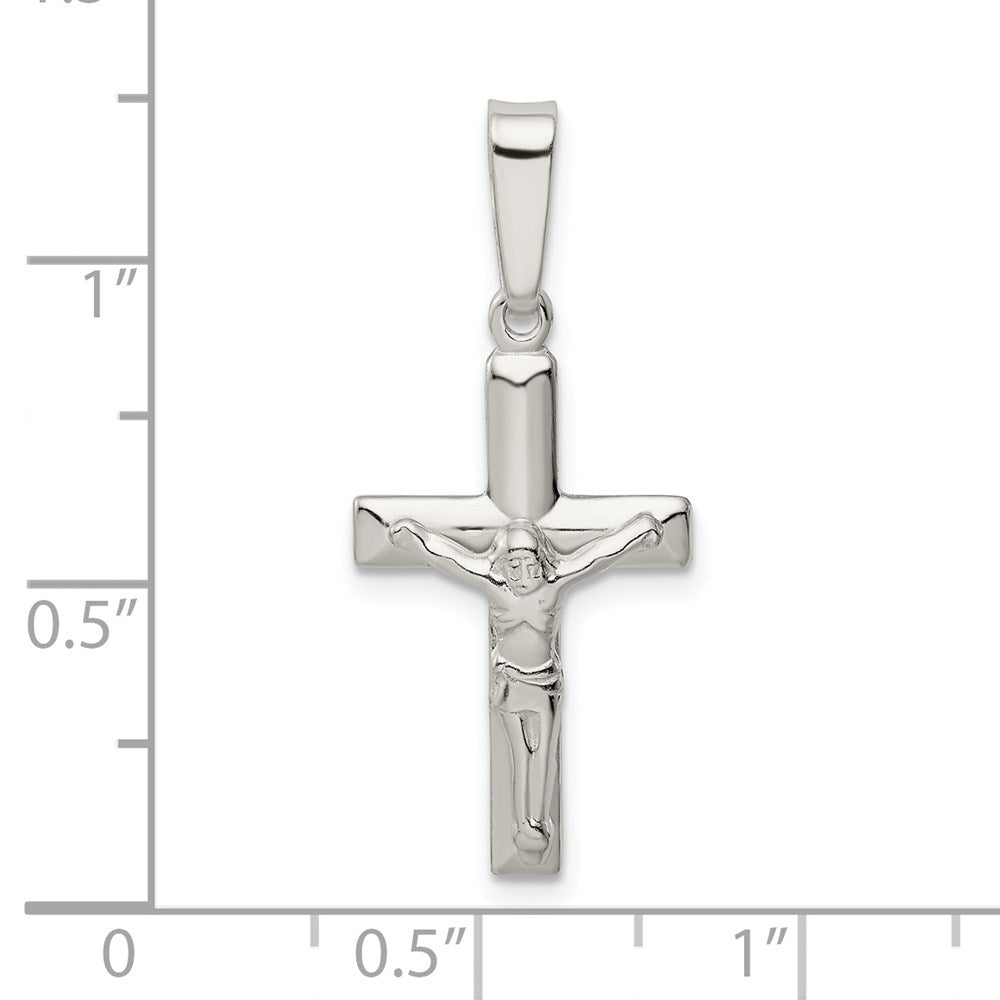 Sterling Silver Polished Crucifix Pendant QC9096