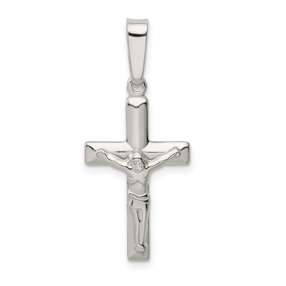 Sterling Silver Polished Crucifix Pendant QC9096
