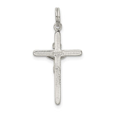 Sterling Silver Polished INRI Crucifix Charm QC9101