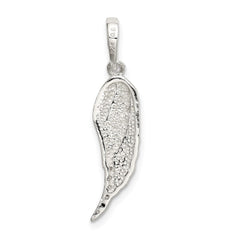 Sterling Silver Polished Wing Pendant QC9140