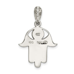 Sterling Silver Antiqued Marcasite Chamseh Pendant QC9160