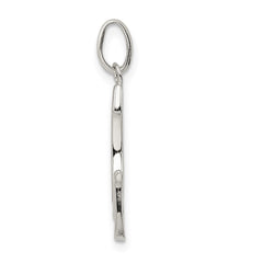 Sterling Silver Polished Glitter Enamel Letter G Initial Charm QC9181G