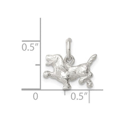 Sterling Silver Dog Charm QC923