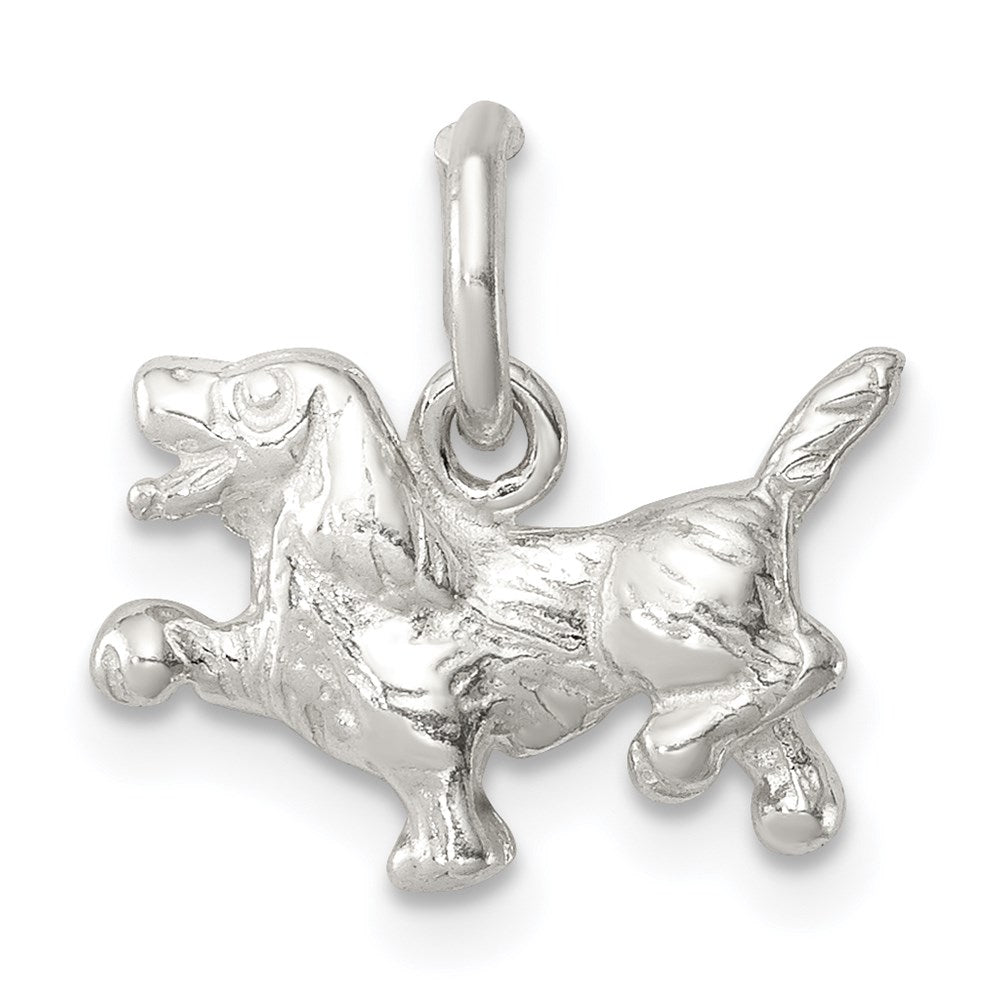 Sterling Silver Dog Charm QC923