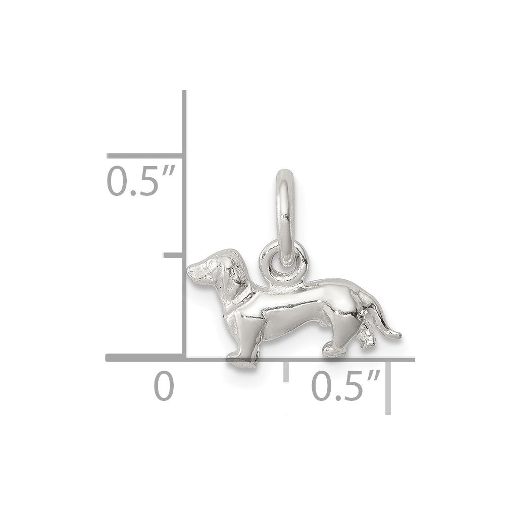 Sterling Silver Dog Charm QC924