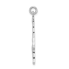 Sterling Silver Rhodium-plated Polished Gymnast Pendant QC9299