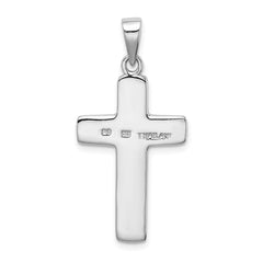 Sterling Silver Rhodium-plated Cross Pendant QC9360