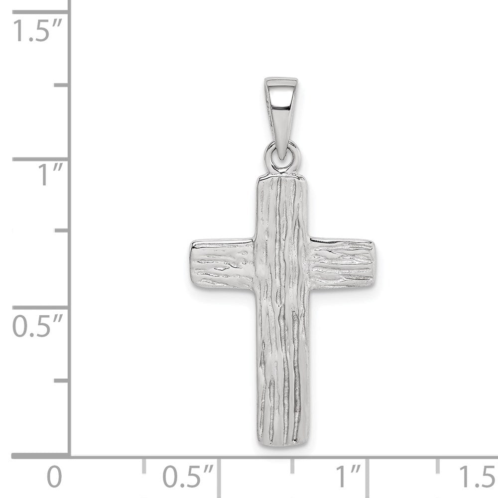 Sterling Silver Rhodium-plated Cross Pendant QC9360