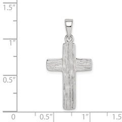 Sterling Silver Rhodium-plated Cross Pendant QC9360