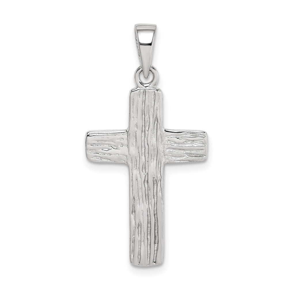 Sterling Silver Rhodium-plated Cross Pendant QC9360