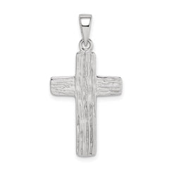 Sterling Silver Rhodium-plated Cross Pendant QC9360