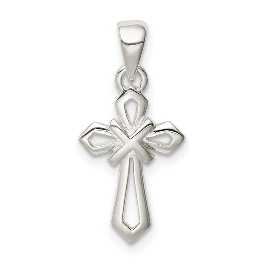 Sterling Silver Polished Cross Pendant QC9361