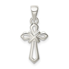 Sterling Silver Polished Cross Pendant QC9361