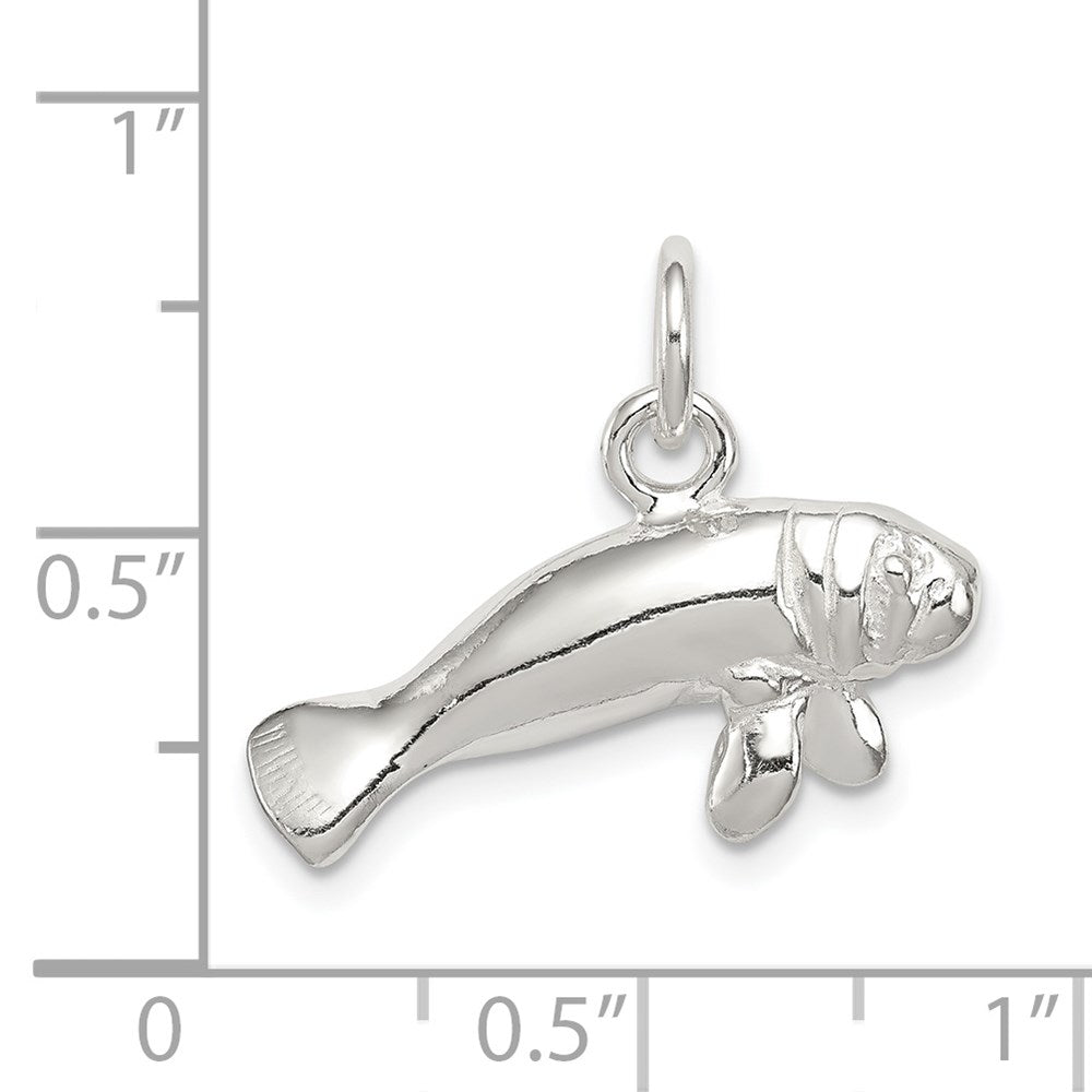Sterling Silver Manatee Charm QC938
