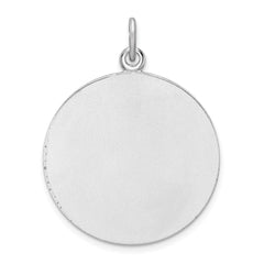 Sterling Silver Rhodium-plated Enamel St. Christopher Medal QC9416