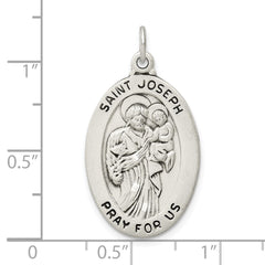 Sterling Silver Antiqued St. Joseph Medal QC9420