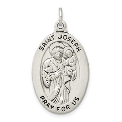 Sterling Silver Antiqued St. Joseph Medal QC9420