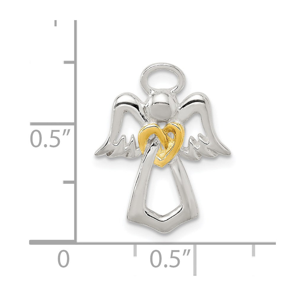 Sterling Silver & Gold tone Angel Chain Slide QC9426