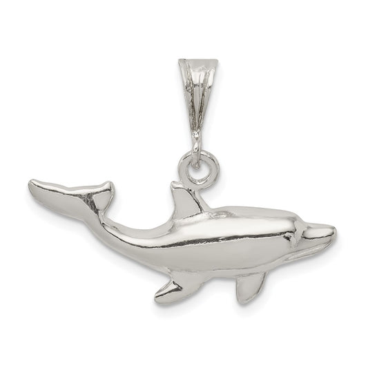Sterling Silver Dolphin Charm QC943