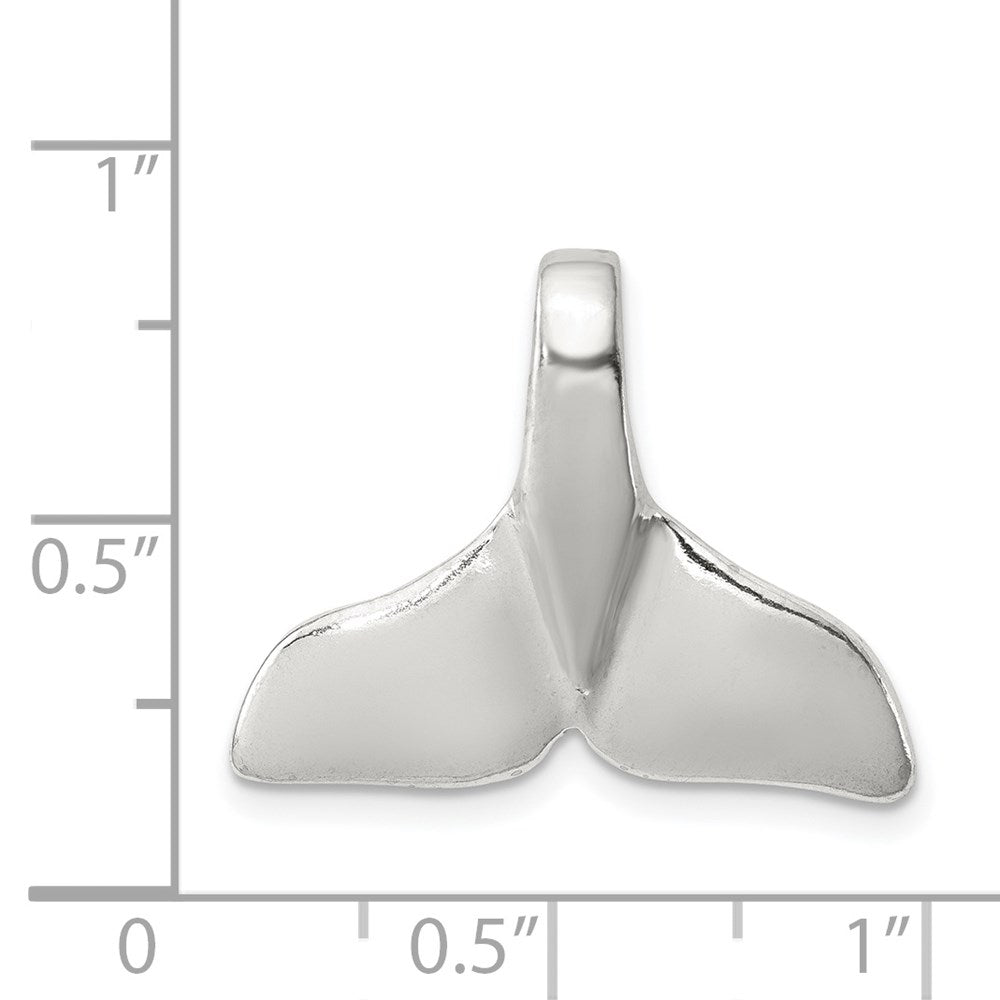 Sterling Silver Whale Tail Charm QC944