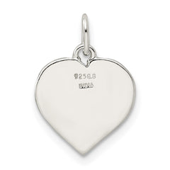Sterling Silver Enamel MY FAMILY Heart Charm QC9504