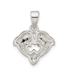 Sterling Silver Polished Dolphin Pendant QC9583