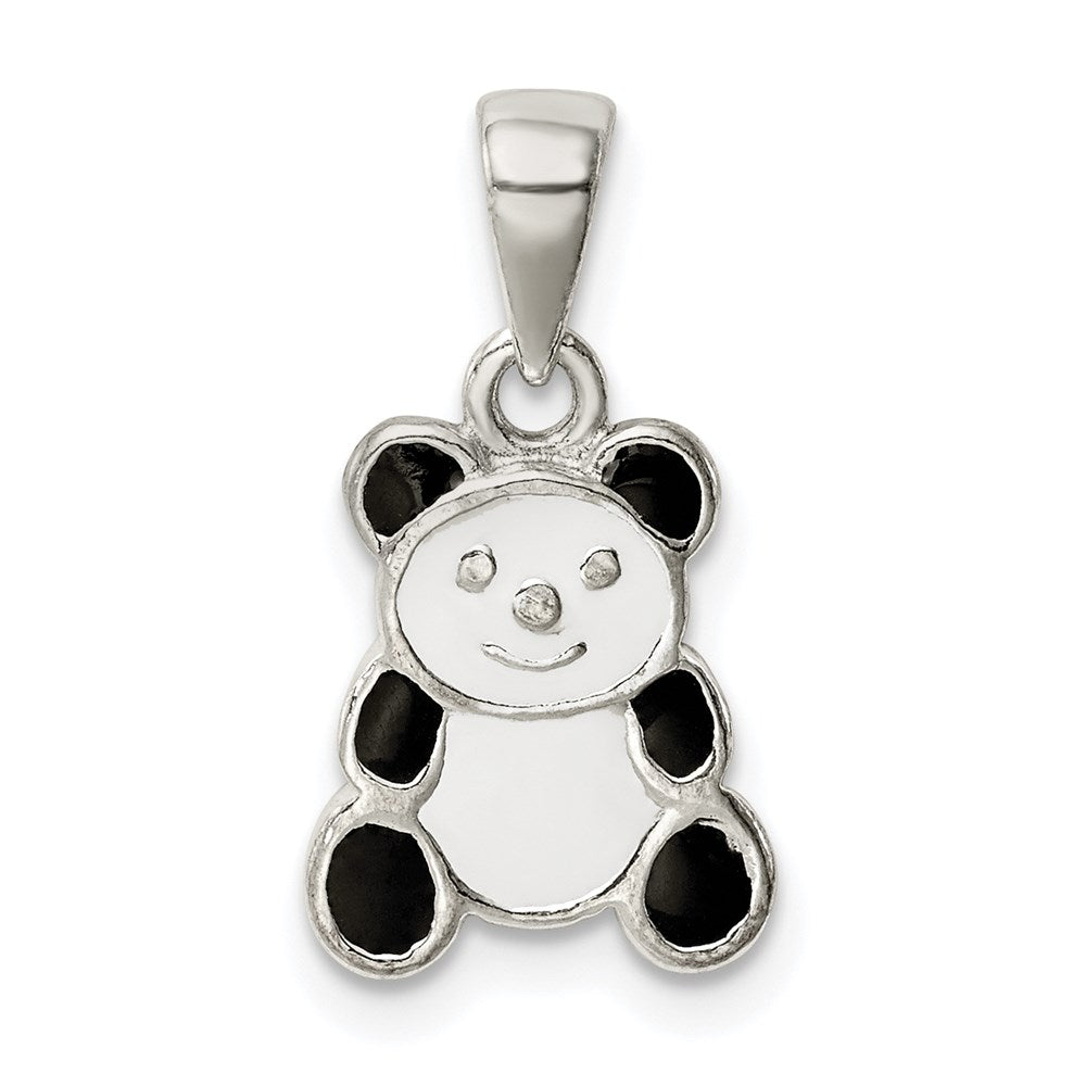 Sterling Silver Enamel Panda Pendant QC9642