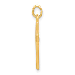 Sterling Silver Gold Tone Diamond-Cut Cross Pendant QC9692