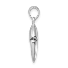 De-Ani Sterling Silver Rhodium-Plated 3D Moveable Lobster Claw Pendant QC9848