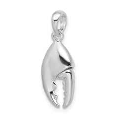 De-Ani Sterling Silver Rhodium-Plated 3D Moveable Lobster Claw Pendant QC9848