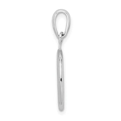 De-Ani Sterling Silver Rhodium-Plated Polished Peace Symbol Pendant QC9886