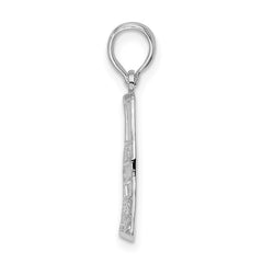 De-Ani Sterling Silver Rhodium-Plated Polished Small Key West USA Pendant QC9921