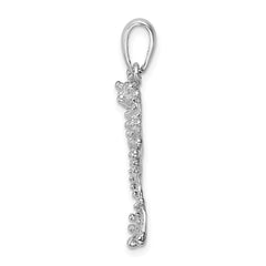 De-Ani Sterling Silver Rhodium-Plated Polished Jumping Frog Pendant QC9928