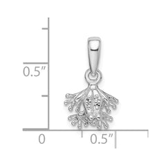 De-Ani Sterling Silver Rhodium-Plated Polished Mini Frog Pendant QC9934