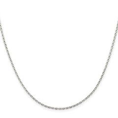 Sterling Silver 1.5mm Beveled Oval Cable ChainQCA050